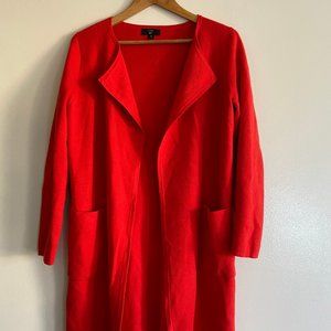 J. crew | Juliette collarless sweater-blazer red